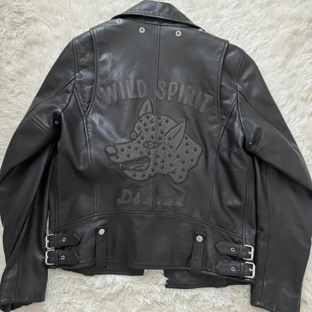 Diesel L-Beck-EMB “Wild Spirit” 100% Goat Leather Size M!! - Picture 3 of 9